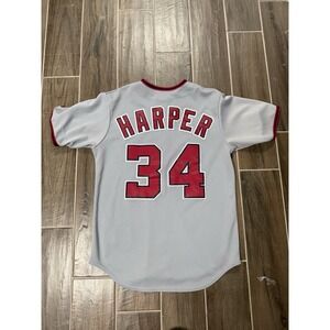 Bryce Harper #34 Washington Nationals Throwback Jersey Sz Medium